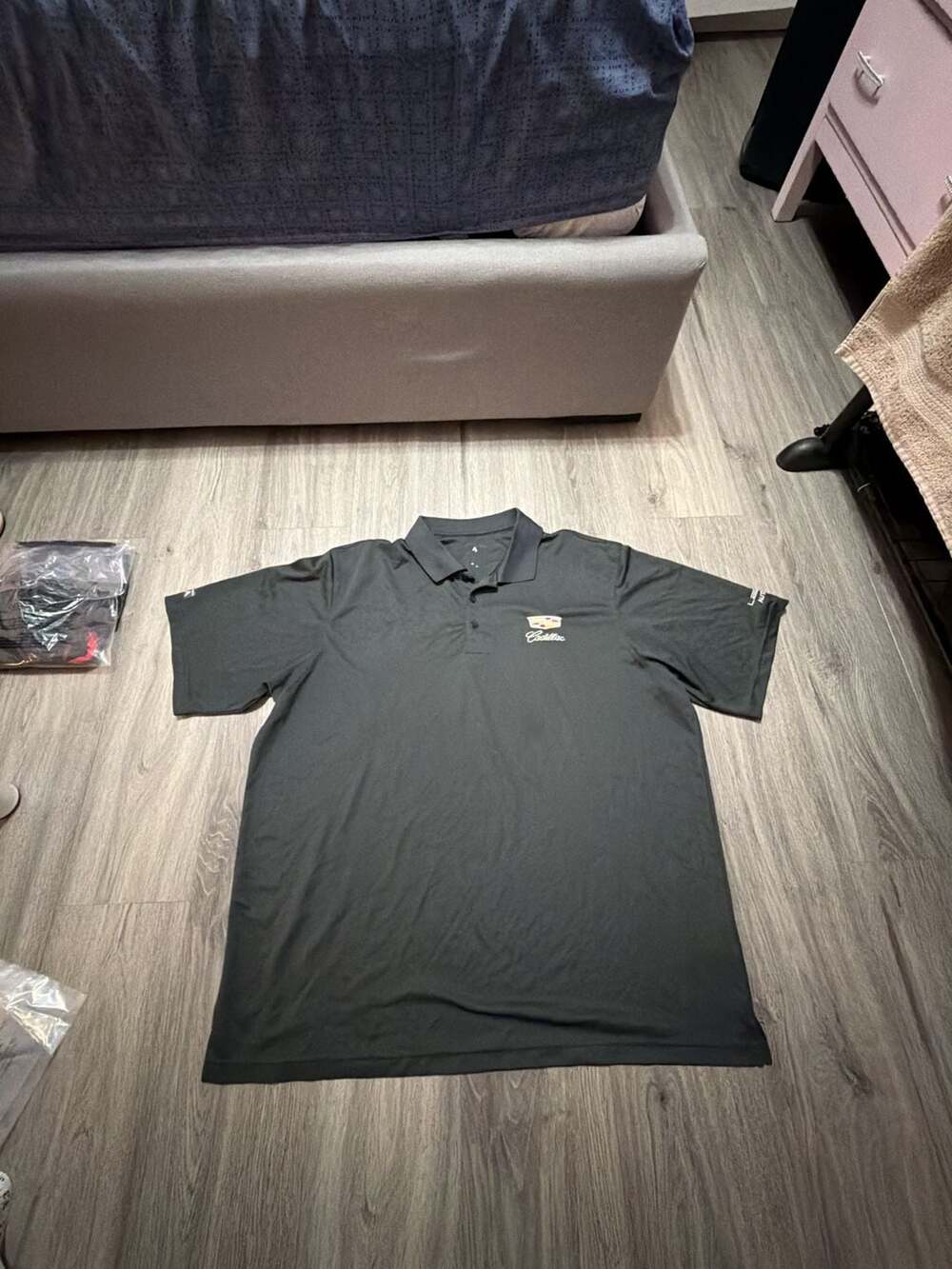 Cadillac Logo Embroidered Black Polo Shirt ( Check measure)